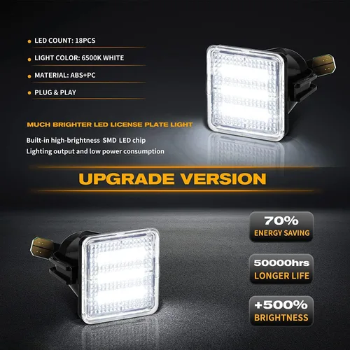Miniatura 2 de Gempro Lámpara LED de repuesto para placa de matrícula compatible con Tocama Pickup Truck 1995-2004, luz trasera de 6500 K, color blanco