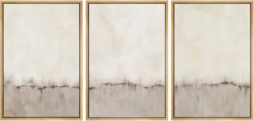 Miniatura 126 de SIGNWIN Lienzo enmarcado para pared, juego de arte abstracto de serenidad costera, ilustraciones abstractas junto al mar, arte moderno, decorativo