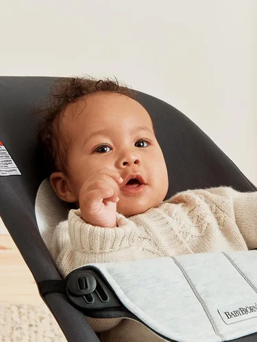Miniatura 4 de BabyBjörn Bouncer Balance Soft, Tejido/Jersey, Gris Oscuro/Gris Asiento Ajustable de Mecedora para Bebé 2 en 1 y Silla para Niños Pequeños