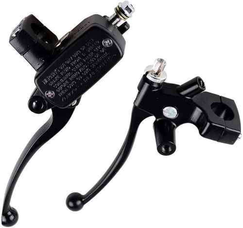 Miniatura 6 de Astra Depot 1 palanca de embrague izquierda de 1 pulgada + 1 cilindro maestro de freno hidráulico derecho de 1 pulgada para motocicleta universal
