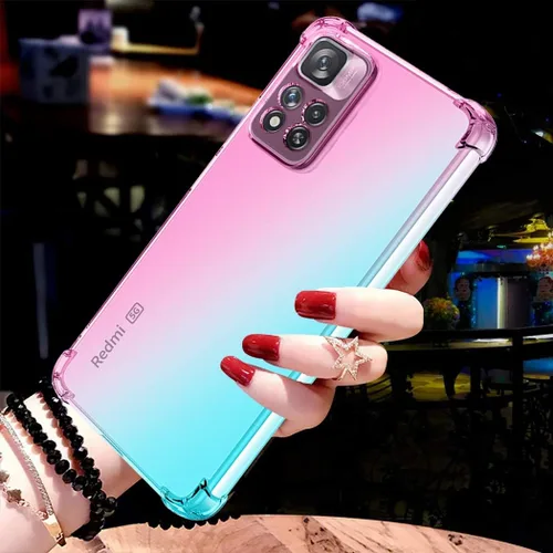 Miniatura 5 de Funda para Redmi Note 11 Pro 5G/Redmi Note 11E Pro, funda transparente para teléfono con degradado, delgada, antiarañazos, flexible, funda