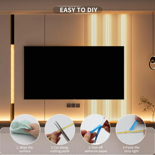 Miniatura 6 de MIWISE COB - Tira de luz LED de 32.8 pies/10m, CRI 90+ blanco cálido 2700K, alto lumen, regulable, súper brillante, flexible, DC24V, cinta de luz