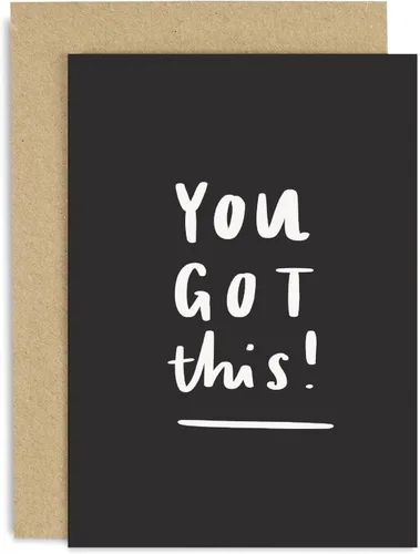Old English Co. You Got This - Tarjeta de aliento para él o ella, tarjeta de buena suerte para inicio de la universidad, nuevo trabajo o escuela,