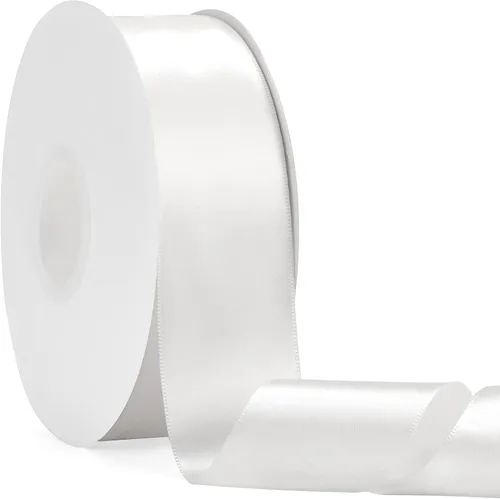 Miniatura 84 de Cinta de satén de doble cara verde manzana de 1-1/2 pulgadas x 50 yardas, cinta de color sólido de alta densidad, ideal para manualidades, envoltura