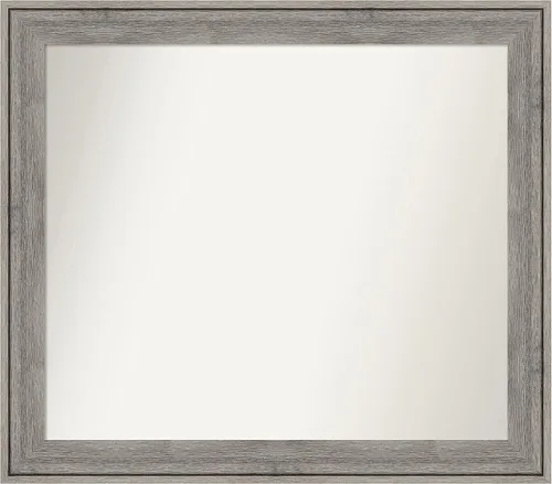 Miniatura 354 de Amanti Art Espejo de pared personalizado no biselado (24.5 x 24.5 pulgadas), marco gris marrón alta, varios tamaños personalizados, espejo de baño