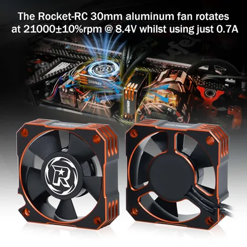 Miniatura 2 de Ventilador de refrigeración de motor RC 35, disipador de calor ESC de 21000 RPM para automóvil RC 1/10 1/12 1/8 3650, 3660, 3670 motor sin