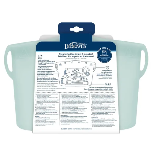 Miniatura 8 de Bolsa de esterilización de microondas a vapor Dr. Brown's para biberones, piezas de bomba de pecho y otros accesorios para niños, 100% silicona