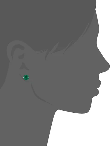 Miniatura 2 de Tienda Collection 10k Gold Round Birthstone Stud Earrings for Women