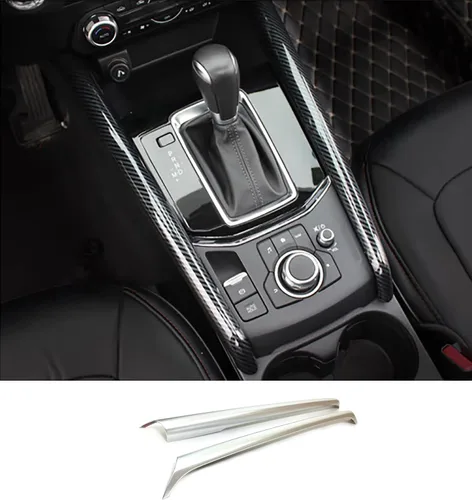 Miniatura 8 de Accesorios de coche compatibles con Mazda CX-5 CX5 2017-2022 2023 2024 2025 Cubierta de moldura de tira lateral del panel de control de engranajes