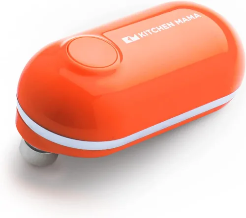 Miniatura 7 de Kitchen Mama Mini abrelatas eléctrico de borde liso: abre la lata con una sola prensa, ultracompacto, portátil, manos libres, seguro, inalámbrico