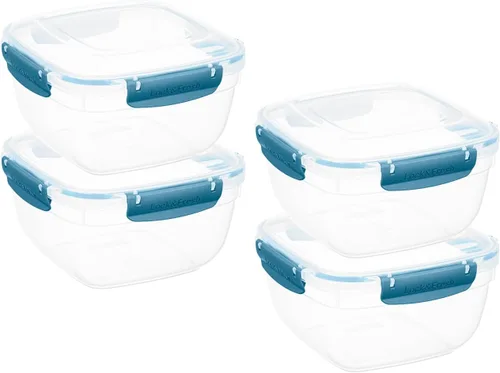 Miniatura 28 de Superio Recipiente de plástico para almacenamiento de alimentos con tapa hermética para cocina, 10 tazas, 80 onzas, libre de BPA, a prueba de fugas