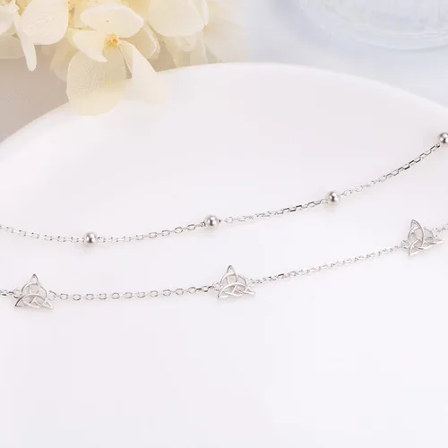 Miniatura 4 de ALPHM - Tobillera para de plata esterlina ajustable para mujer