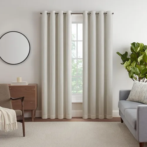 Miniatura 15 de Eclipse Décor Quinn - Cortina opaca 100 % sólida, con textura, absolutamente cero para privacidad, perfecta como cortinas de sala de estar