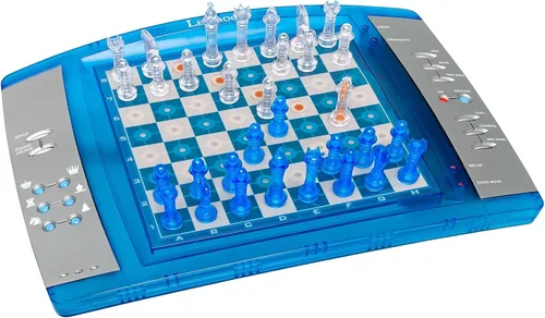 Miniatura 12 de Lexibook, Juego de ajedrez electrónico de viaje, 32 piezas, 64 niveles de dificultad, 1 a 2 jugadores, juego de estrategia, juego de mesa familiar