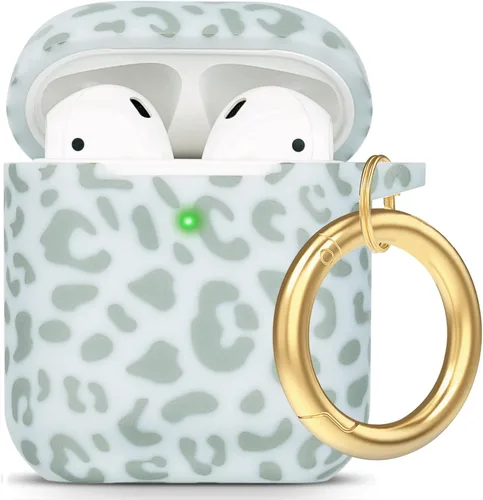 Miniatura 14 de Funda de silicona con flores compatible con AirPods Pro 2019, Gawnock - Funda suave y flexible para imprimir para mujeres y niñas con llavero - Flor