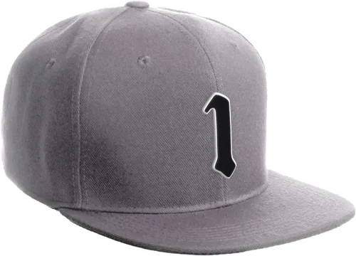 Miniatura 707 de Daxton Gorra clásica con visera de billete plano con letras del alfabeto inglés antiguo de la A a la Z