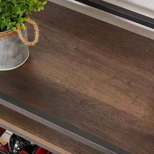 Miniatura 3 de FATORRI Carrito de bar para el hogar con estante para vino y soporte para vasos, pequeño carrito de servicio de bar en casa con ruedas para licor