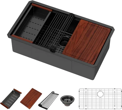 Miniatura 55 de Fregadero de Montaje Bajo de 13 Pulgadas - Beslend 13”x15”x9” Fregadero de Cocina de Acero Inoxidable de Montaje Bajo Calibre 16 Fregadero de Cocina