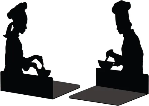 Miniatura 7 de Peacoblue Sujetalibros de Metal para Estantes, Soporte Moderno Decorativo de Servicio Pesado para Libros de Estudio para Oficina, Escritorio