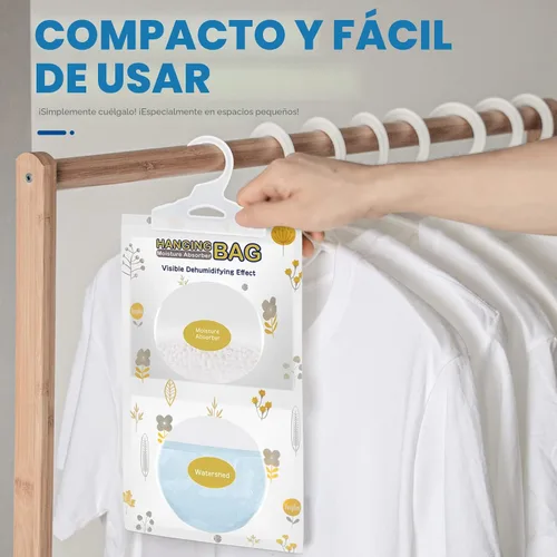 Miniatura 4 de Vacplus Paquetes absorbentes de humedad, paquete de 5 sin fragancia, paquetes de humedad, paquetes desecantes, bolsas deshumidificadoras de armario