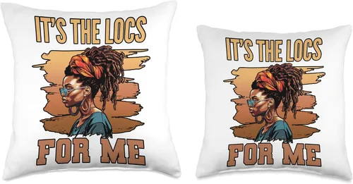 Miniatura 3 de Locs Afro Dreadlocks Love Natural Beauty Hair It's the Locs for Me Afro Hair - Almohada negra americana africana, 16 x 16 pulgadas, multicolor