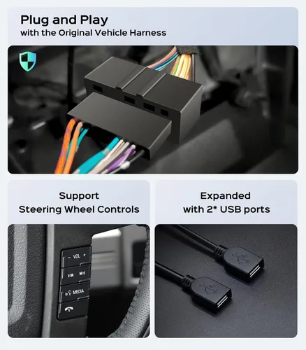 Miniatura 6 de 11.5 '' coche Radios estéreo actualización para Ford F150 2009 2010 2011 2012 con Carplay inalámbrico/Android auto/pantalla táctil/navegación GPS/HD