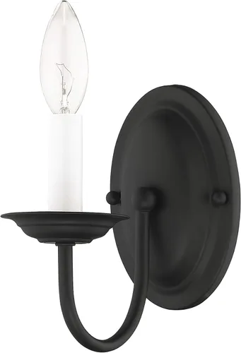 Miniatura 2 de Livex Lighting 4151-04 Home Basics Aplique de Pared Negro de 1 Luz