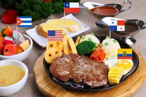 Miniatura 6 de stidsds Banderas de palillos de dientes de América Latina en 21 países, mini pequeñas en español que hablan varios adornos para cupcakes latinos 21