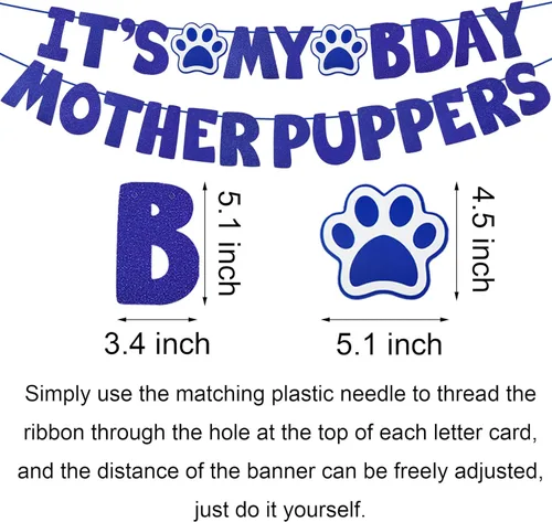 Miniatura 6 de Suministros para fiesta de cumpleaños para perros, sombrero de cumpleaños para perro de varios tamaños con números, bandana, pajarita, cartel