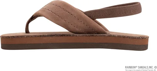 Miniatura 2 de Rainbow Sandals Sandalias de cuero de una sola capa para niños, Arco iris