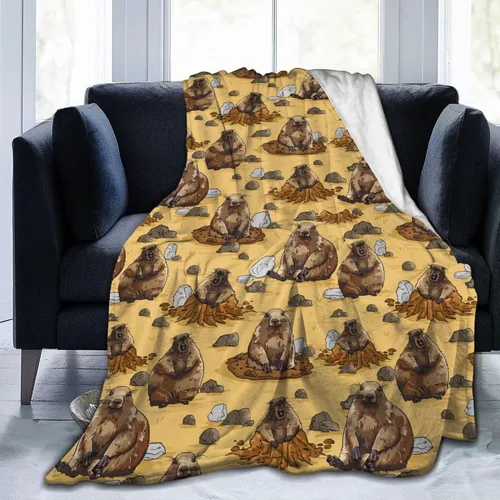 Miniatura 15 de Manta de Nutria Regalos de Nutria para Mujeres Hombres Niños Manta Liviana de Felpa para Regazo Manta de Franela Suave para Sofá Regalos