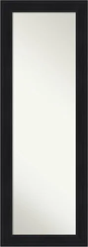 Amanti Art Espejo negro de longitud completa para puerta, 53 x 19 pulgadas, espejo de pared alto negro abadía de longitud completa, montado en