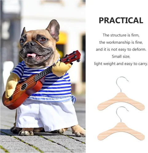 Miniatura 3 de Mipcase 20 piezas adorables para casa de muñecas con gancho para cachorros sin acabado, lindo organizador de madera, ganchos de alta calidad,