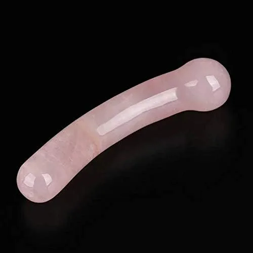 Miniatura 6 de BEINUANCRYSTAL - Rodillo curvo de cuarzo rosa de cristal natural de 170 a 7.087 in para mujer, color rosa