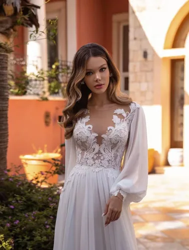 Miniatura 2 de Vestidos de novia de encaje boho para novia 2025 vestidos de baile de tul de manga larga vestido de novia de satén vestido de novia de sirena