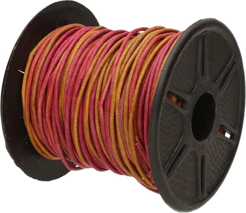 Miniatura 29 de The Beadsmith Cordón de cuero – Negro – Bobina de 0.039 in – 5 yardas/14.8 ft – Tanga de cuero indio ideal para trenzar, cuentas, collares, cordones