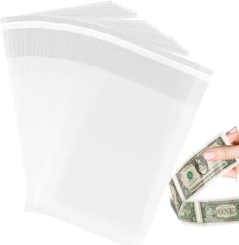 Miniatura 26 de 50 bolsas de celofán transparentes planas de 7" x 12" (A:17.8*A:30.4 cm), bolsas de celofán de polietileno de 2.8 mils para envolver regalos