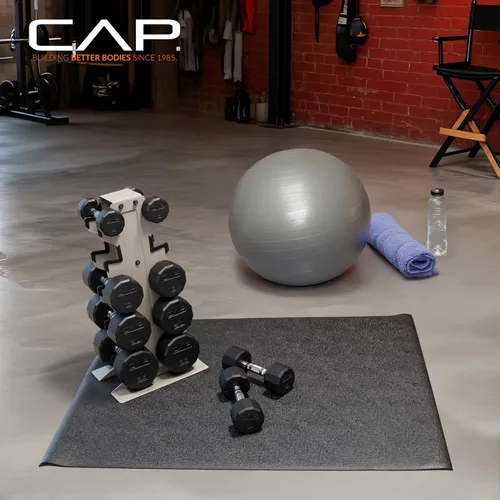 Miniatura 6 de Cap Exercise Equipment Mat for Treadmill, Fitness Equipment Mat, Home Gym Floor Protection, Black, Pebble Design Multiple Sizes