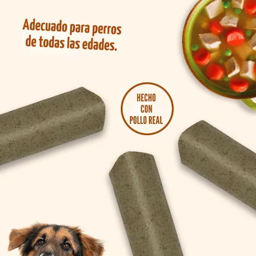 Miniatura 6 de Nutrish Soup Bones Masticables Premium para Perros con Pollo Real y Verduras, Golosinas para Perros de Textura Suave, 11 Masticables, el Empaque