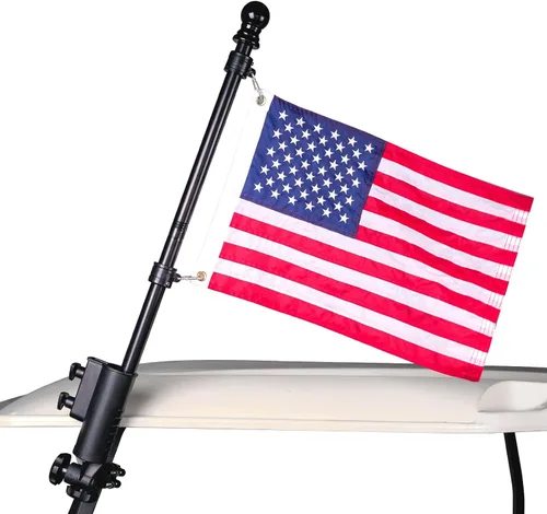 Miniatura 9 de 10L0L Soporte para bandera de carrito de golf, kit de asta de bandera para Yamaha Club Car DS/Precedent y EZGO TXT/RXV, bandera de Estados Unidos