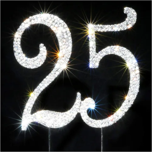 Miniatura 6 de 50 decoraciones para tartas Gemas de diamantes de imitación brillantes de alta calidad Ideas de decoración de fiesta de cumpleaños 50 o Oro