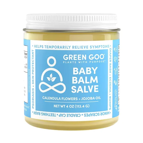 Miniatura 2 de Green Goo Bálsamo para bebés, loción orgánica suave hidratante y calmante para bebés, ayuda a aliviar las irritaciones de la piel, lata de 1.82 onzas