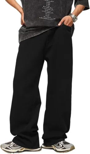 Jeans holgados para hombres y mujeres, pantalones clásicos de patinadora Y2K, pantalones lisos 2023, jeans casuales de pierna ancha, pantalones de