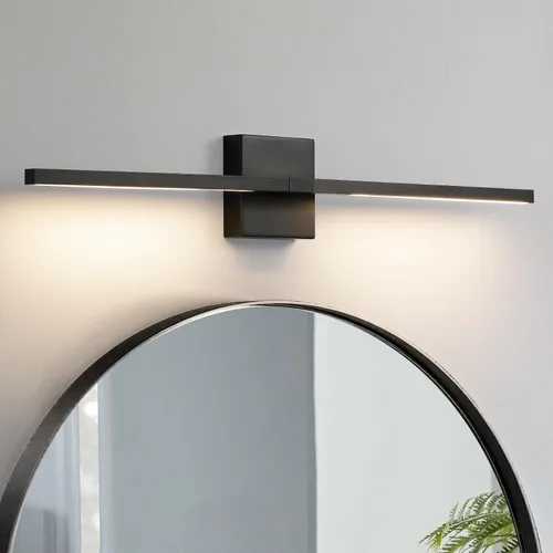 Miniatura 9 de Lámpara de tocador de baño negra de 30 pulgadas, giratoria de 360°, 18 W, regulable, 5CCT, LED, lámpara de baño negra sobre espejo, luces modernas