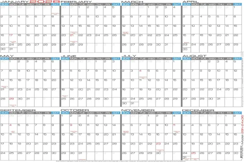 Miniatura 10 de 2026 laminado – Calendario de pared grande borrable de 24 x 36 pulgadas – Agenda anual anual horizontal de 12 meses