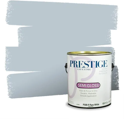 Miniatura 1365 de Pintura Exterior + imprimación PRESTIGE, todo-en-uno, 1 galón, acabado mate, color comparable al Valspar* Royal Gray* VS151-Gris real