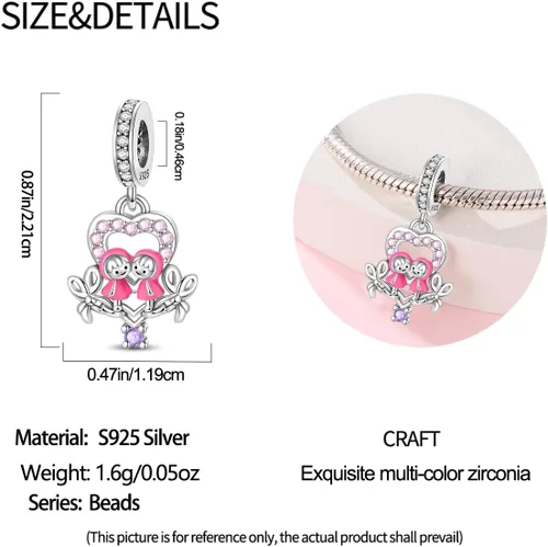 Miniatura 95 de KUNSIR Los abalorios se adaptan a pulseras Pandora para mujer, plata de ley 925, cuentas colgantes de joyería para niñas, dijes de feliz cumpleaños