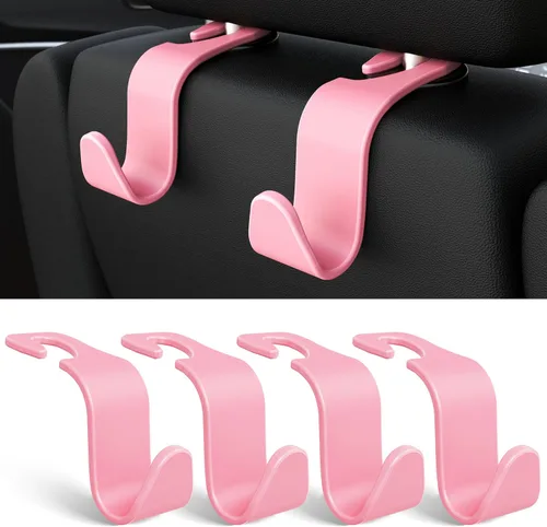 Miniatura 15 de Amooca - Gancho para reposacabezas de asiento de coche, 4 unidades, organizador de almacenamiento universal para bolso de mano, abrigo, ajuste Azul