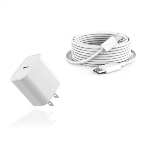 Miniatura 8 de Cable de 10 pies para Apple iPhone 16 15 Pro Max, cargador de carga rápida, iPad, AirPods 4 (USB-C), 20 W tipo C Blcok de 10 pies de largo, cable