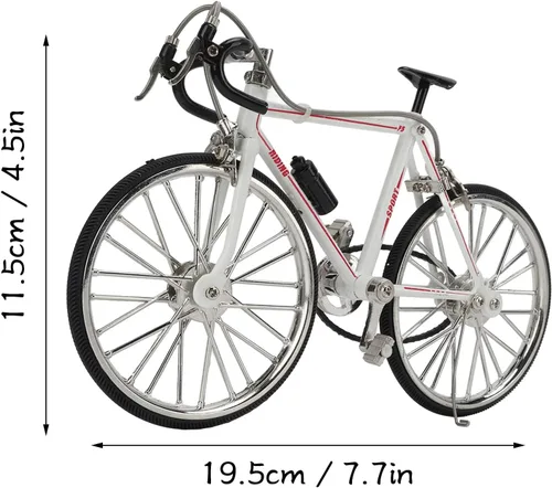 Miniatura 3 de Modelo de bicicleta de montaña de juguete, modelo de bicicleta de metal, mini adorno de escritorio, 4.5 x 7.7 pulgadas